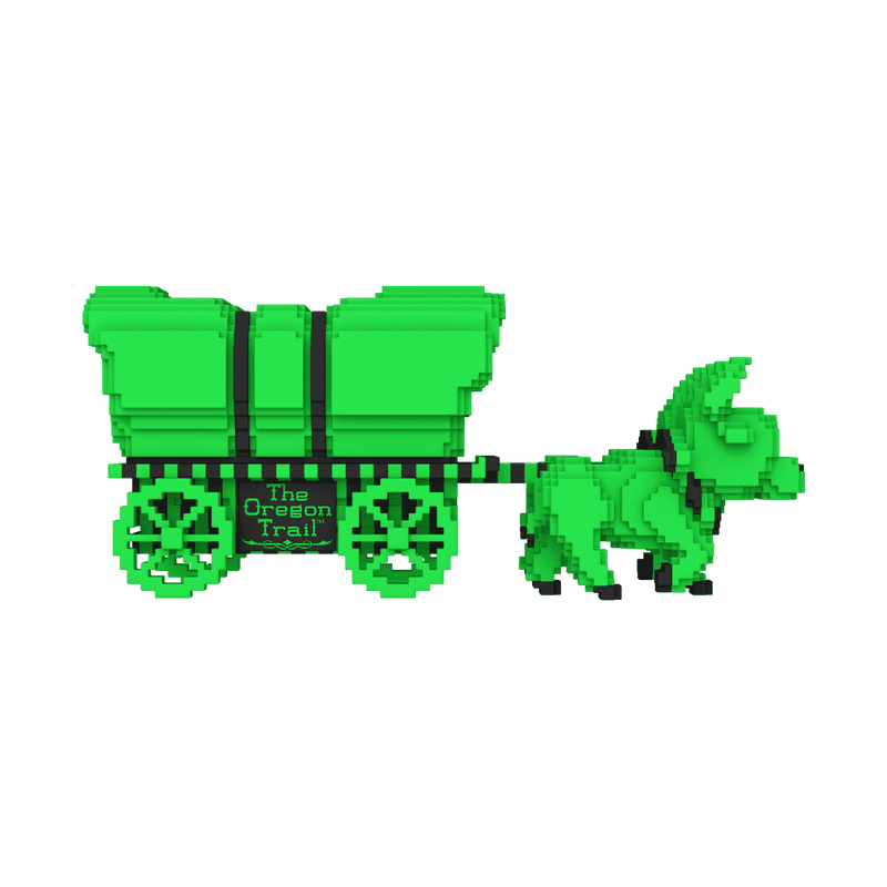 ¡Estallido! Paseos en Super Deluxe en el Oregon Trail Oxen and Wagon (verde y negro) 