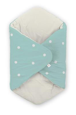 ML Poupées: COUVERTURE AQUA 56x45x3cm, coton, turquoise, 3+