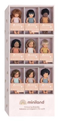 ML Poupées: ASSORTIMENT POUPÉE 38cm COLOURFUL EDITION 170x37x30cm, set de 18 pcs., ass. de 9 modèles, en présentoir (gratuit)