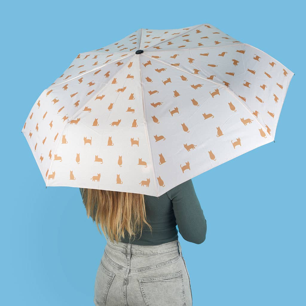 Guarda-chuva Meowmbrella Calico com capa, em neoprene.