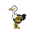 "Strong" Ostrich Pin