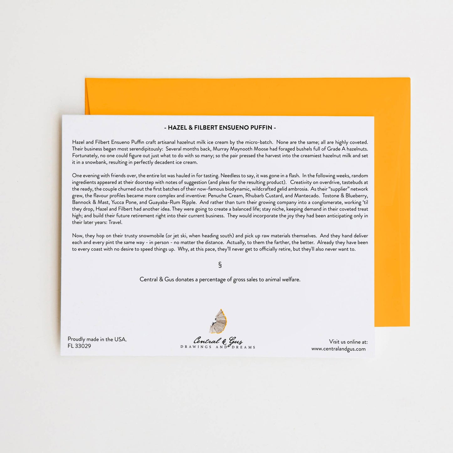 Tarjeta de frailecillos Ensueño de Hazel y Filbert