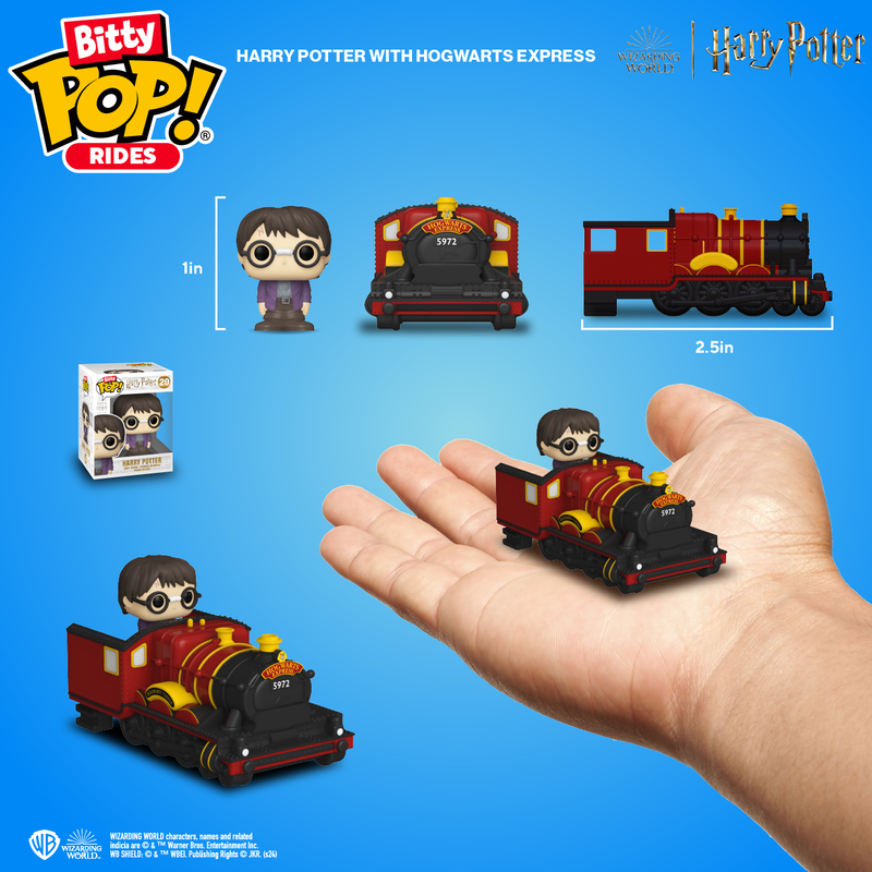 Bitty Pop! rijdt mee met Harry Potter en de Zweinstein Express. 