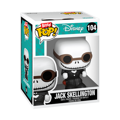 bitty pop rides jack skellington with snowmobile