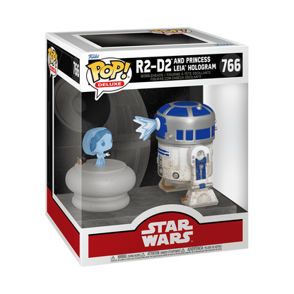 pop deluxe r2 d2 and princess leia hologram 766