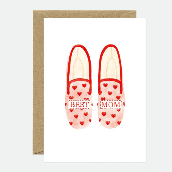 Carte de vœux Chaussons “Best Mum”