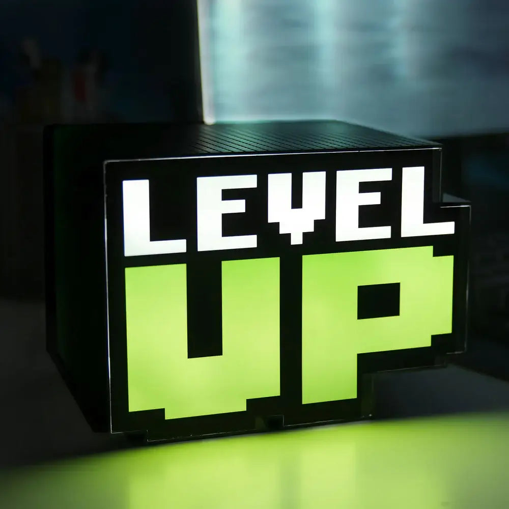 Lámpara Level Up con sonido, juego de estilo retro