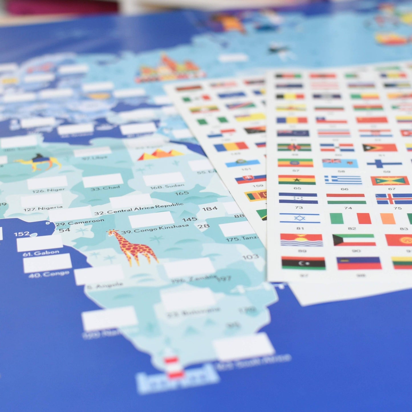 Drapeaux - Poster en stickers - Discovery inspiré Montessori