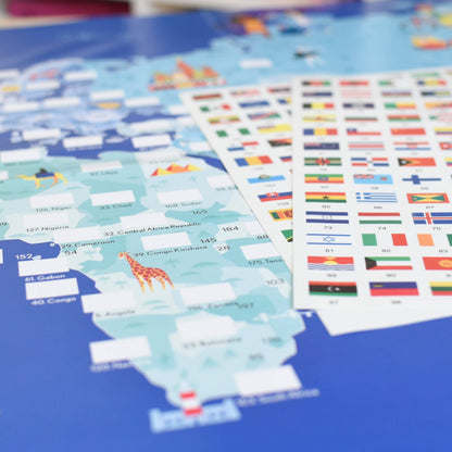 Drapeaux - Poster en stickers - Discovery inspiré Montessori