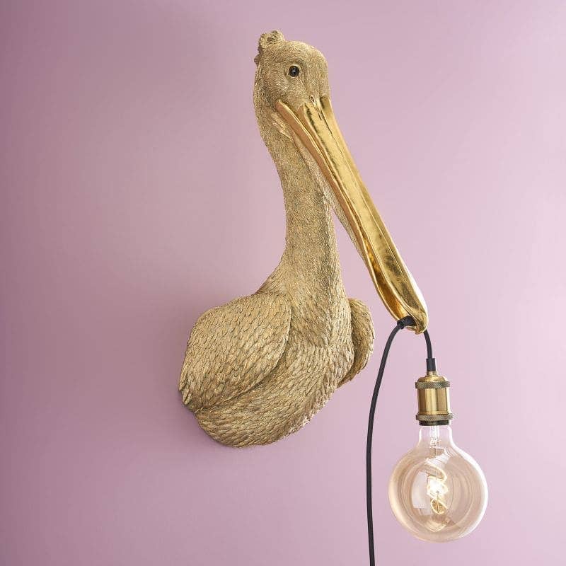 Lampada da parete a forma di pellicano (Pelikanus o)