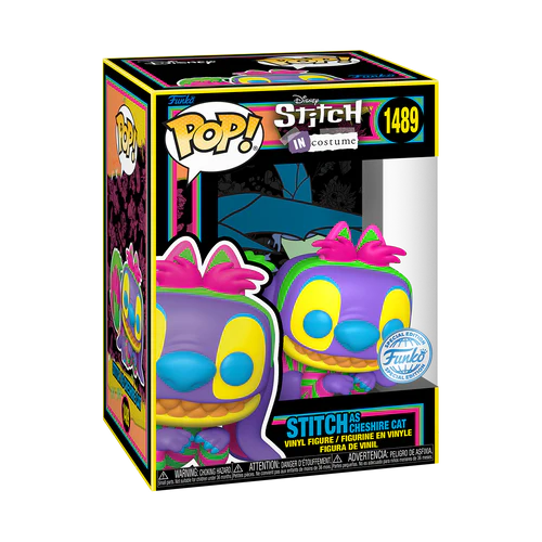 Funko Pop! Stitch en Chat du Cheshire (Black Light) – Alice au pays des merveilles