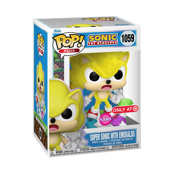Funko Pop! Plus Super Sonic avec Emeraudes (Flocked) – Sonic the Hedgehog