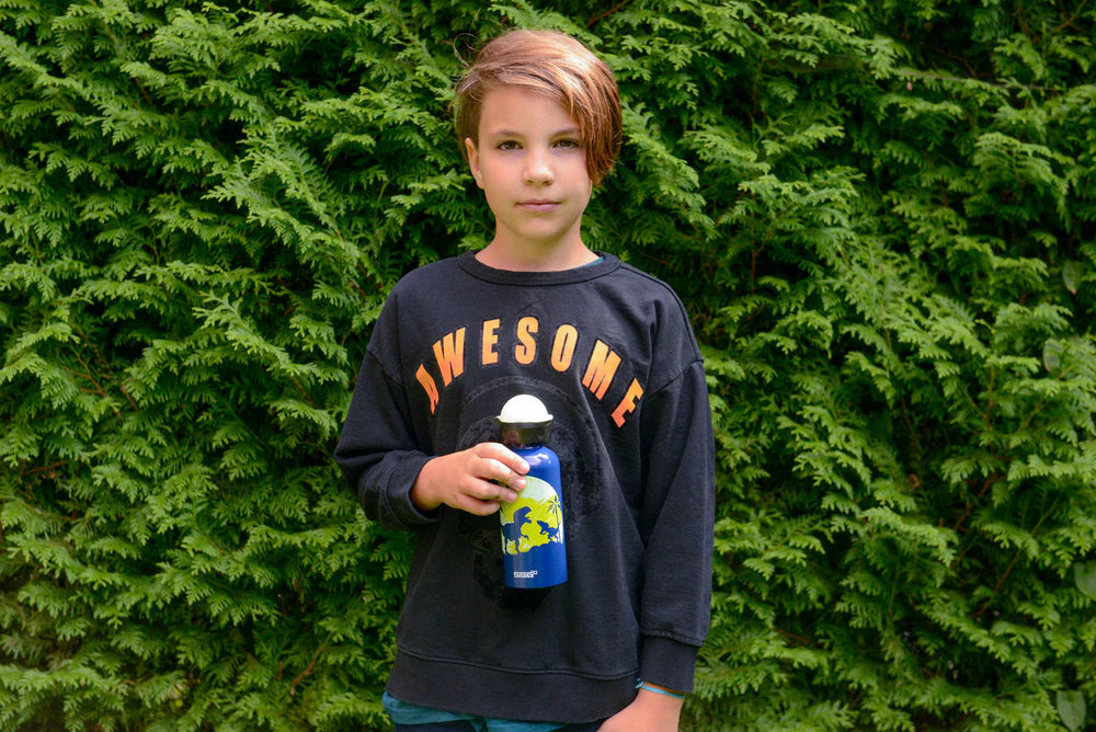 Botella de agua infantil KBT Glow Moon Dinos de 0,4 L 