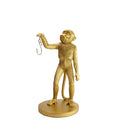 Suporte para bananas em forma de macaco dourado