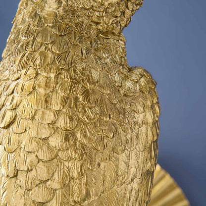 Applique murale Perroquet Percy, or/turquoise