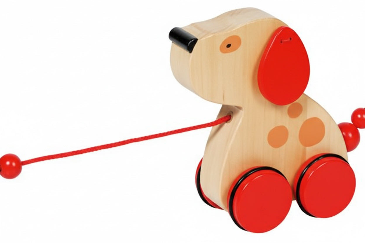 Animal à tirer: CHIEN Luhna 16x6,3x15cm, bois, 1+
