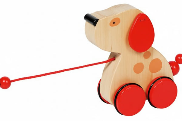 Animal à tirer: CHIEN Luhna 16x6,3x15cm, bois, 1+