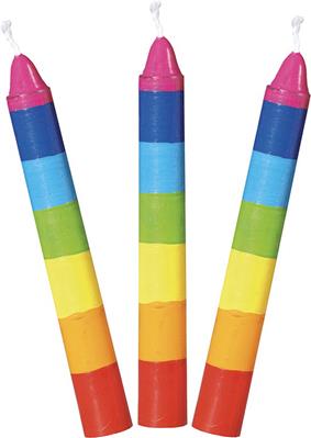 Anniversaire bougies: MULTICOLORE H10xdiam.1cm, boîte avec 10 bougies