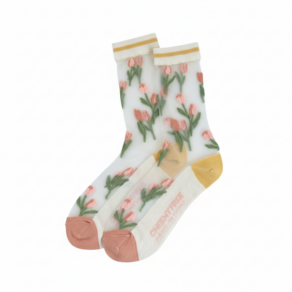 Doorzichtige tulpensokken