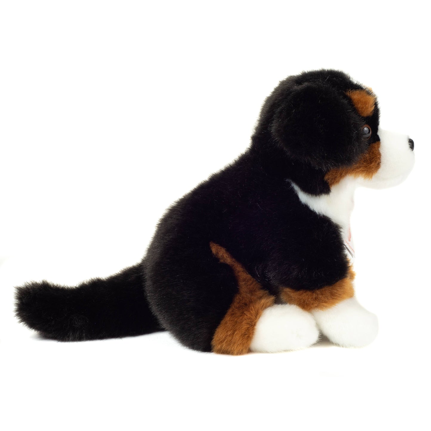 Pluche knuffel van een zittende Berner Sennenhond