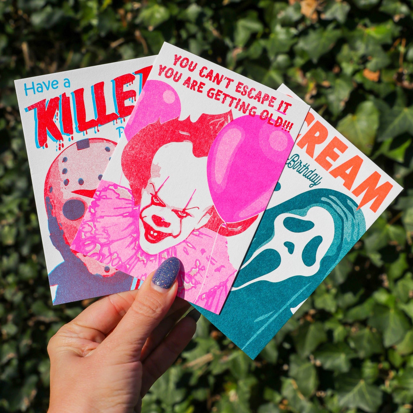 Pennywise Postcard You Can't Escape IT Risoprint