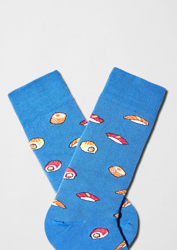 BeJapan Sushi Organic Cotton Socks – Blue / 36/40