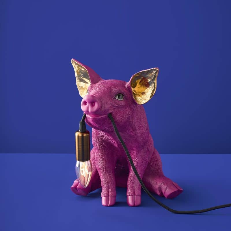 Lampe de table Cochon Rose