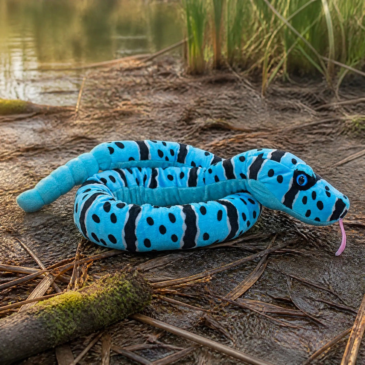 Peluche Crotale des rochers - Bleu - 137 cm