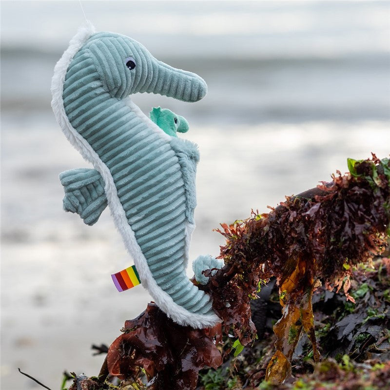 Peluche hippocampe Papadou papa et son bébé menthe – Les Ptipotos – vue 6