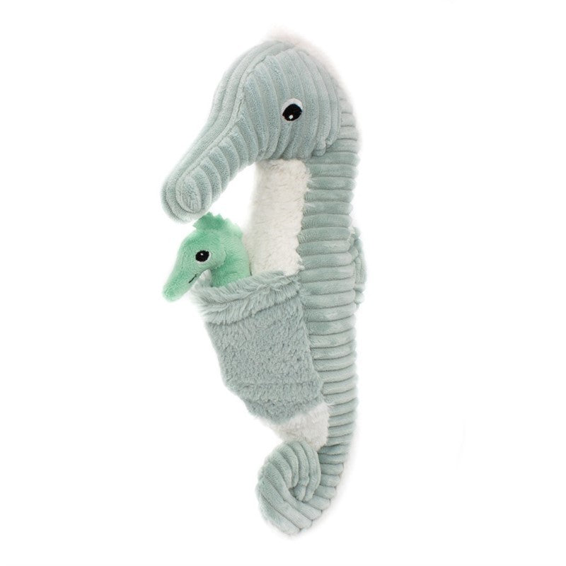 Peluche hippocampe Papadou papa et son bébé menthe – Les Ptipotos