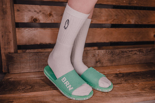 Chaussettes planche de surf Charles brodées main