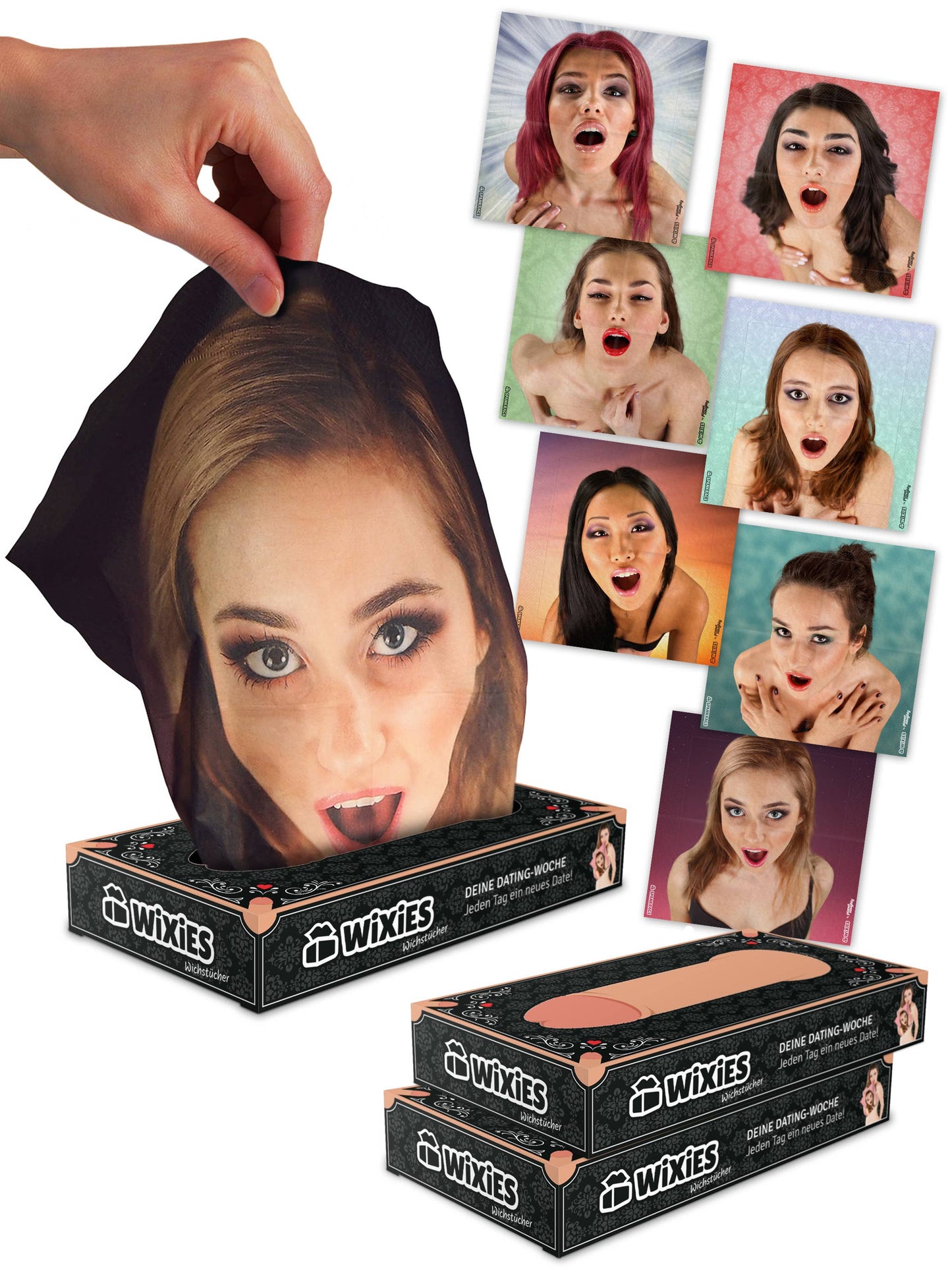 Wixies Jerk Wipes Tissue Box - Women