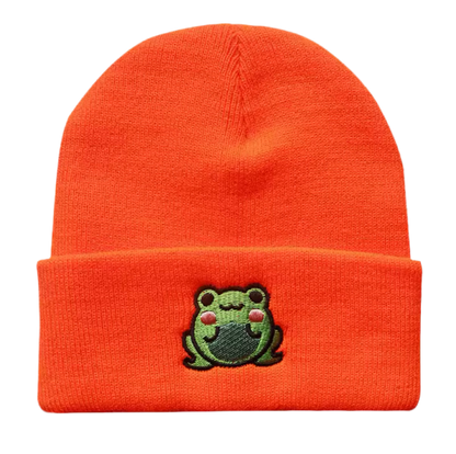 Bonnet Grenouille Kawaii Brodée