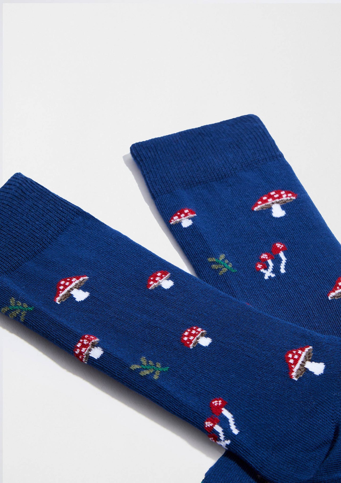 Chaussettes BeMushroom Navy - 100 % Coton Bio