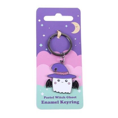 Porte-clés fantôme de sorcière gothique pastel