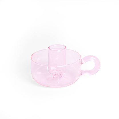 Bougeoir Classique Cristal Rose S2 Helio Ferretti Vue 3