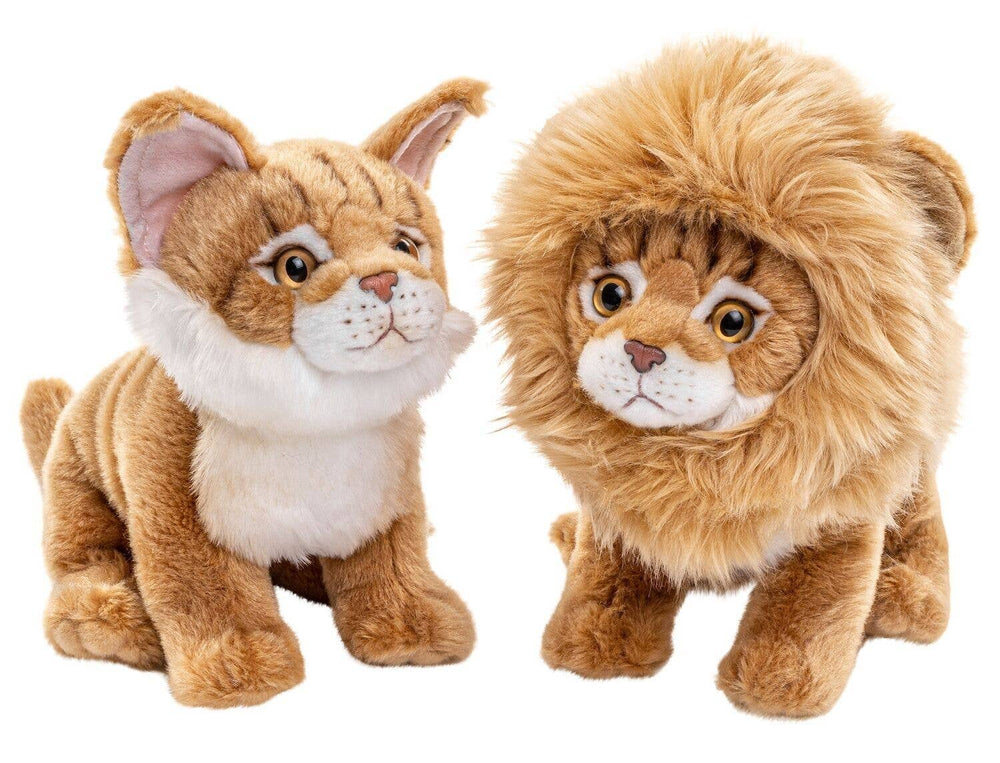 Peluche Chat Maine Coon avec Crinière de Lion Amovible