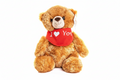 Peluche Ours Teddy Marron avec Écharpe I Love You