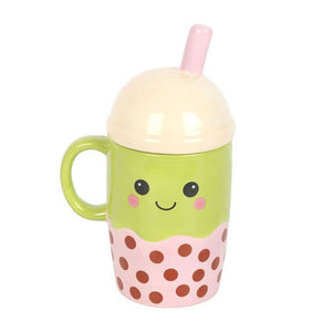 Kawaii Bubble Tea Tumbler with Lid