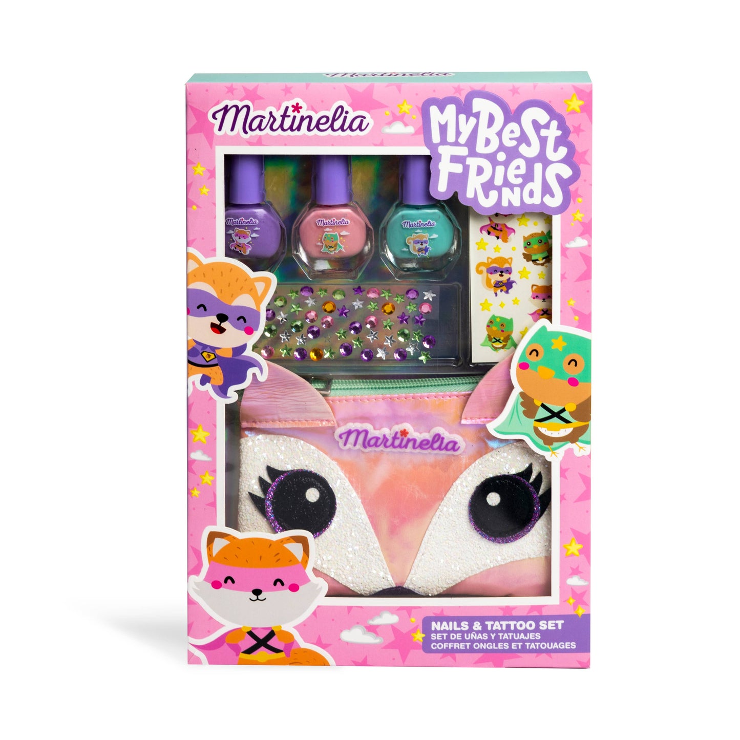 Set de esmaltes de uñas y tatuajes para niños