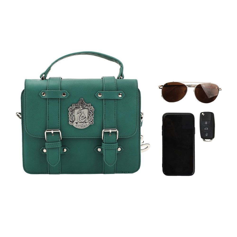 Sac cartable Harry Potter Serpentard avec breloques