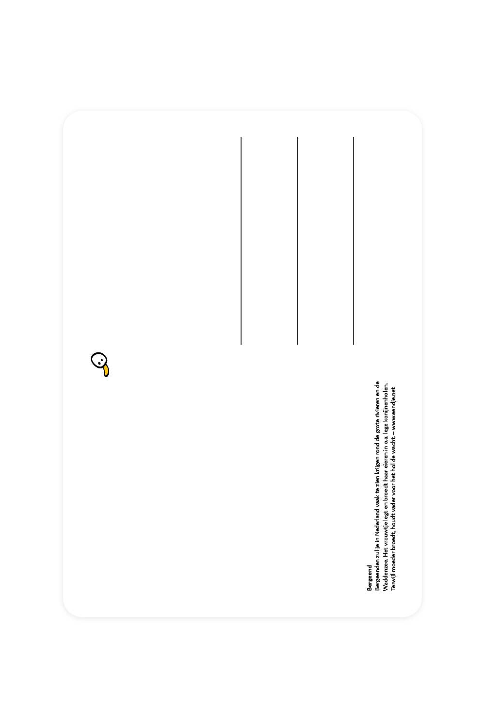 Postal con pato silvestre