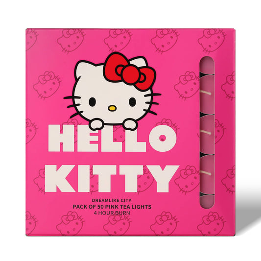 Velas de té rosas de Hello Kitty, paquete de 50, aroma Dream City