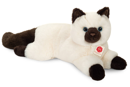 Peluche Chat Sacré de Birmanie couché