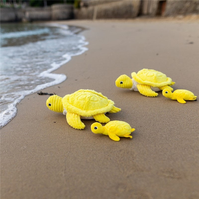 Peluche tortue Sauvenou maman et son bébé jaune – Les Ptipotos