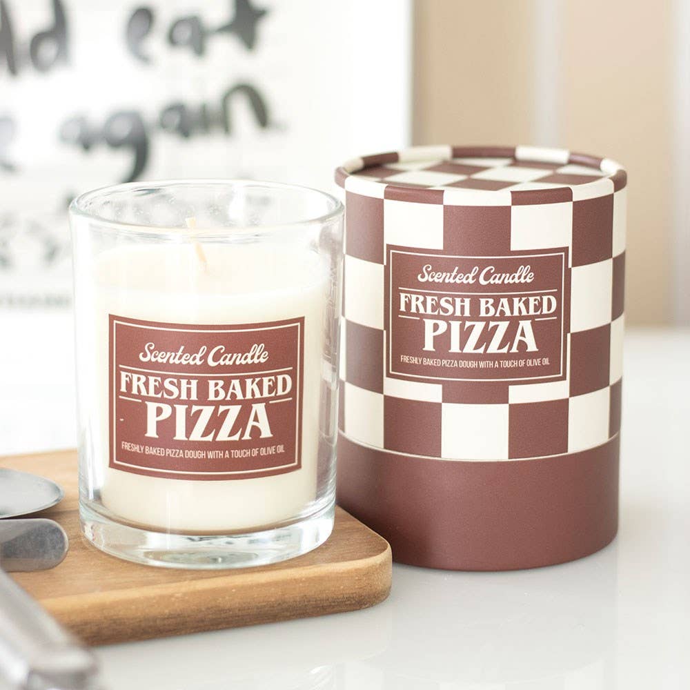 Vela con aroma a pizza recién horneada