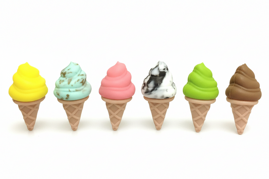 Marcadores de vidrio con forma de helado