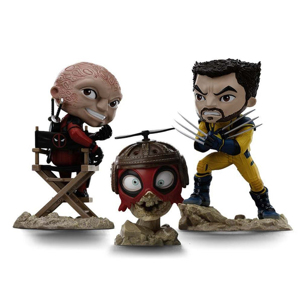 Figurine Deadpool, Wolverine and Headpool - Deadpool & Wolverine - Mini Co.