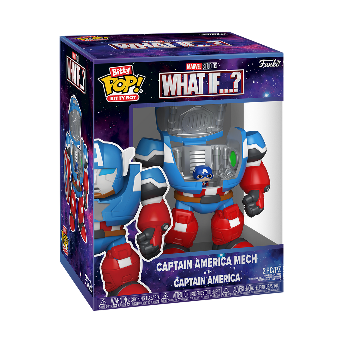 Bitty Pop! Bitty Bot Captain America Mech with Captain America