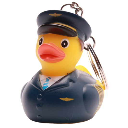 Llavero de patos de piloto de aerolínea